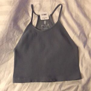 Free people cropped halter tank